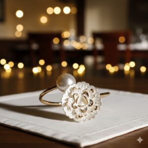 סט 4 חבקי פנינה